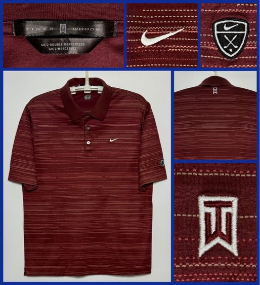 ⚠️รุ่นพิเศษ‼️เสื้อโปโล NIKE ของแท้ รุ่น TIGER WOODS โลโก้เด่น 3 จุด