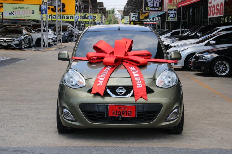 Nissan March 2014 1.2 EL Sedan เบนซิน ไม่ติดแก๊ส เกียร์อัตโนมัติ เขียว รูปที่ 2