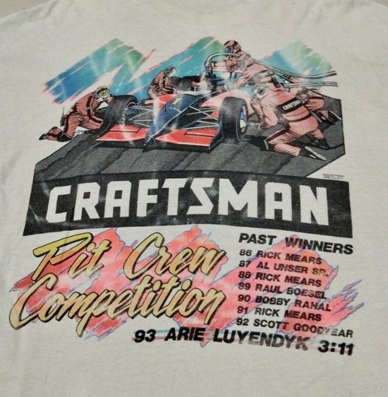 เสื้อยืดวินเทจ รถแข่ง  Craftsman Motorsports Made in USA ( หายยาก ) ของแท้ รูปที่ 3