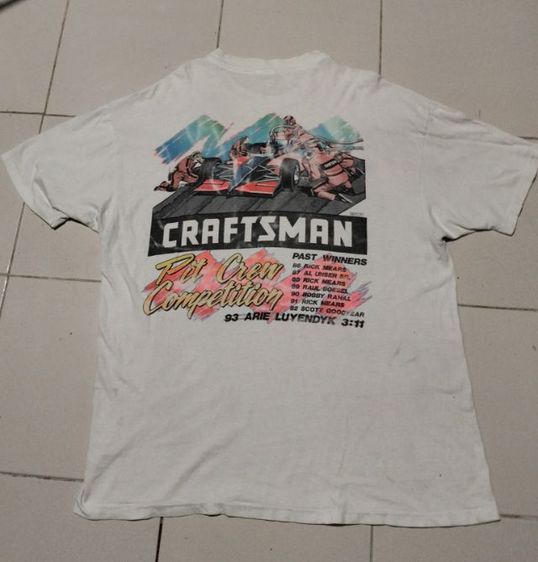 เสื้อยืดวินเทจ รถแข่ง  Craftsman Motorsports Made in USA ( หายยาก ) ของแท้ รูปที่ 4