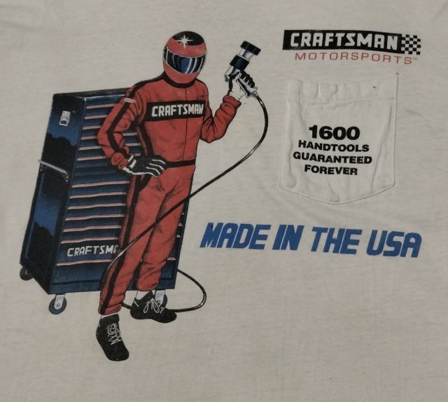เสื้อยืดวินเทจ รถแข่ง  Craftsman Motorsports Made in USA ( หายยาก ) ของแท้ รูปที่ 2