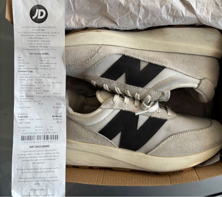 ขาว ผ้า รองเท้าผ้าใบ UK 9.5 | EU 44 | US 10 รองเท้า new balance 