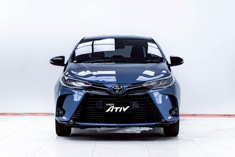Toyota Yaris ATIV 2021 1.2 Sport Premium Sedan เบนซิน ไม่ติดแก๊ส เกียร์อัตโนมัติ น้ำเงิน รูปที่ 4