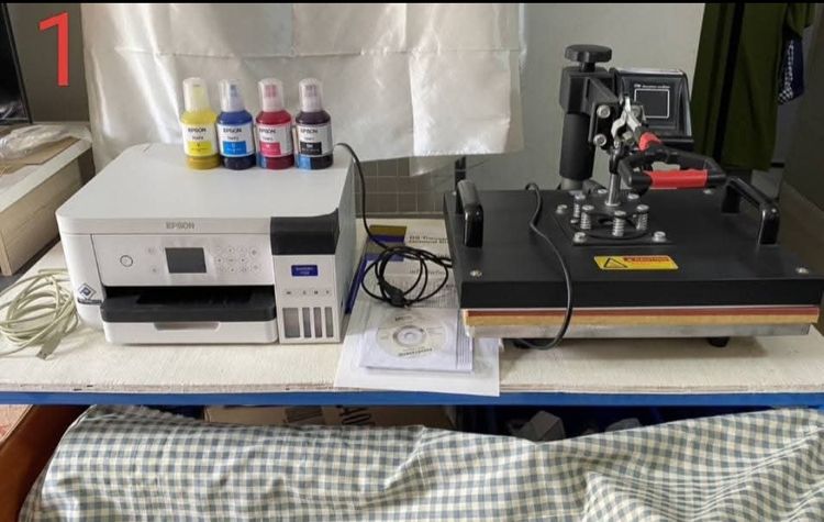 พริ้นเตอร์ สำหรับรูปภาพ Epson เครื่องพิมพ์ซับลิเมชั่น พร้อมเครื่องรีดร้อน