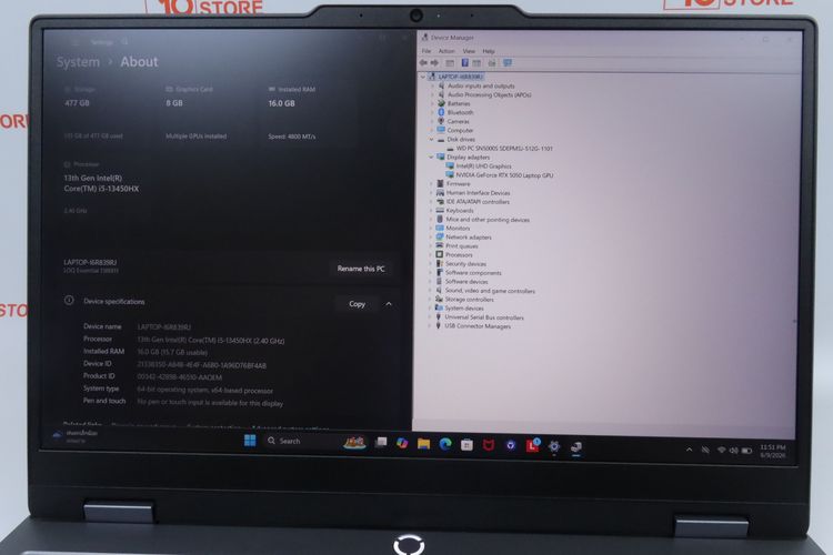 LENOVO LOQ ESSENTIAL Core i5-13450HX RTX5050 RAM16.512GB รูปที่ 2
