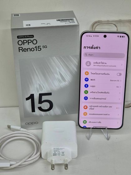 อื่นๆ 256 GB OPPO Reno15 5G 12GB-256GB สี Aurora White เครื่องศูนย์ไทย อุปกรณ์ครบกล่อง ประกันถึง 04-02-2028