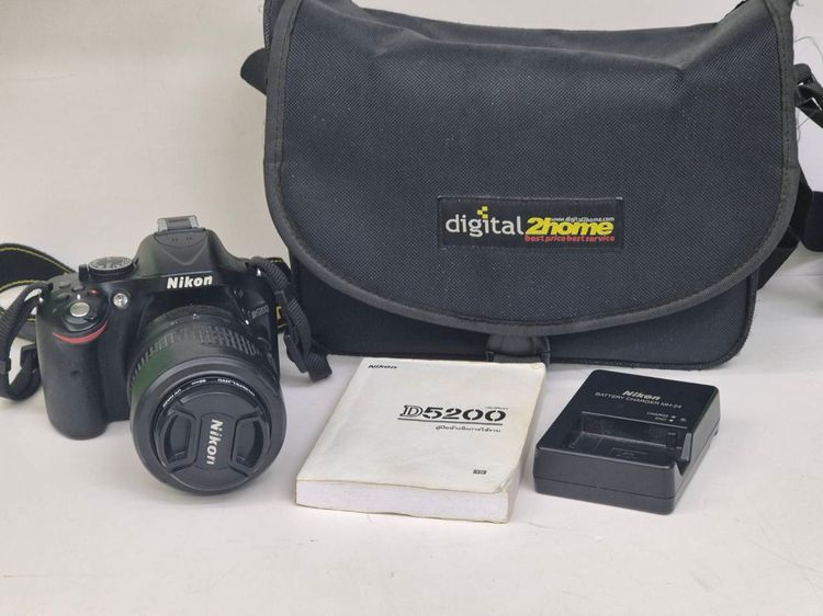 Nikon D5200 + เลนส์ 18-55mm VR อุปกรณ์ครบ มีแท่นชาร์จ คู่มือ กระเป๋า พร้อมใช้งาน