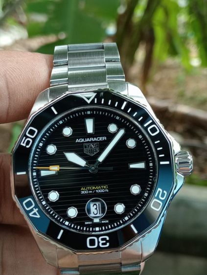 ดำ Tag Heuer Aquaracer Calibre 5 Professional 300 Black Ceramic Black Dail WBP201A🇨🇭