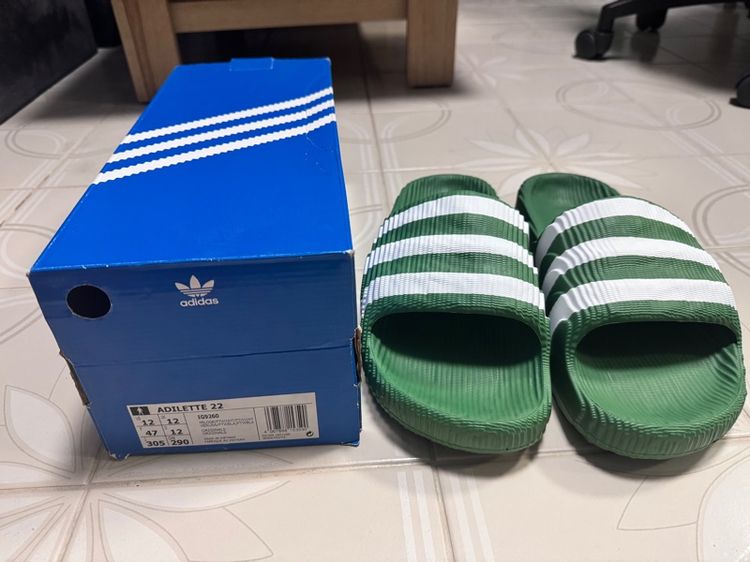 รองเท้าแตะแบบมีหูและแบบสวม เขียว อื่นๆ UK 12 | EU 47 1/3 | US 13.5 รองเท้าแตะ Adidas Adilette 22