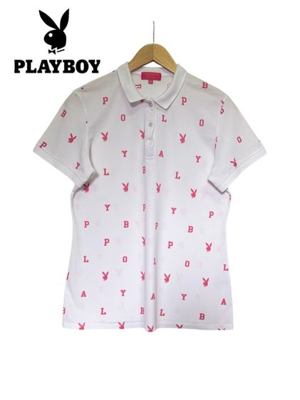 แขนสั้น ขาว XL เสื้อโปโล Playboy แท้ช้อป อก40“