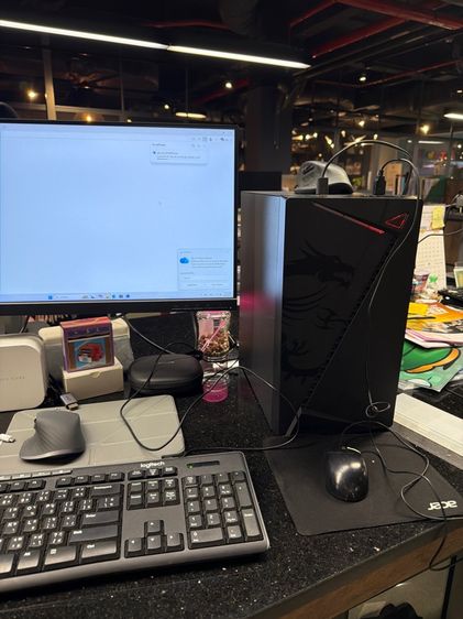 msi ไม่ใช่ HDMI วินโดว์ 16 กิกะไบต์ คอมพิวเตอร์ตั้งโต๊ะยกชุด Intel Core i3 14100 RAM 16GB การ์ดจอ Intel Arc A380 6GB สภาพนางฟ้า พร้อมใช้งาน (แถมคีย์บอร์ด และ USB Wi-Fi)