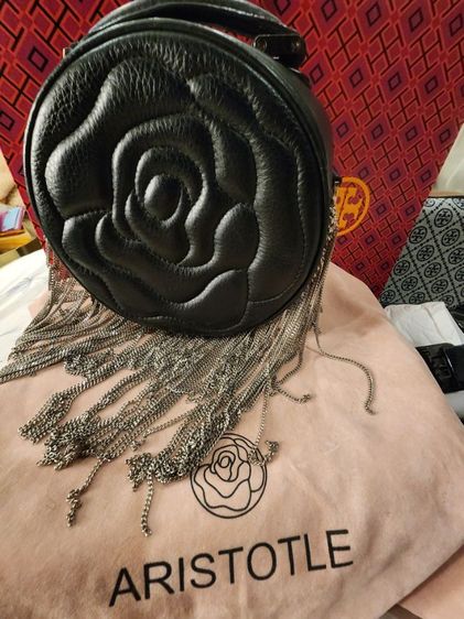 หญิง ดำ หนังแท้ อื่นๆ Aristotle Rose Fringe Bag