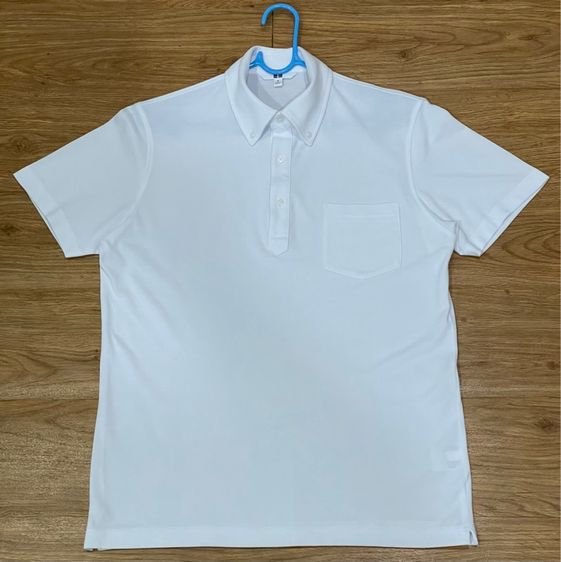 ขาว EU 40 แขนสั้น อื่นๆ เสื้อโปโล (Polo Shirt) แบรนด์ Uniqlo มือสอง