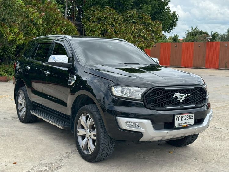 Ford Everest 2017 2.2 Titanium Plus Utility-car ดีเซล ไม่ติดแก๊ส เกียร์อัตโนมัติ ดำ รูปที่ 3