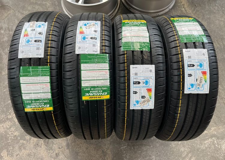 ✨ล้อแม็ก✨Toyota Yaris ขอบ 15 ดำหน้าเงา พร้อมยางใหม่💯185-60-15 Dunlop🚩ปี 26🚩 รูปที่ 10