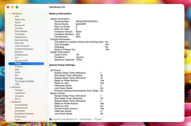 MacBook Air 13-inch M3 2024 Ram8GB SSD256GB Midnight apple care 5 October 2026 รูปที่ 14