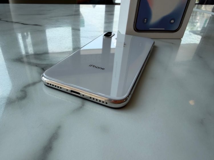 iPhone X สีขาว 256 GB ตัว Top เครื่องศูนย์ไทย โมเดล Th สภาพสวย สแกนใบหน้าปกติ รูปที่ 9