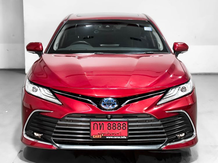 Toyota Camry 2021 2.5 HEV Premium Luxury Sedan ไฮบริด เกียร์อัตโนมัติ แดง รูปที่ 2
