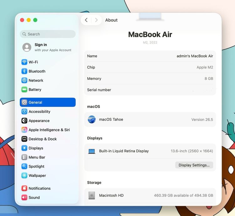 MacBook Air 13.6-inch M2 2022 Ram8GB SSD512GB SpaceGray รูปที่ 12
