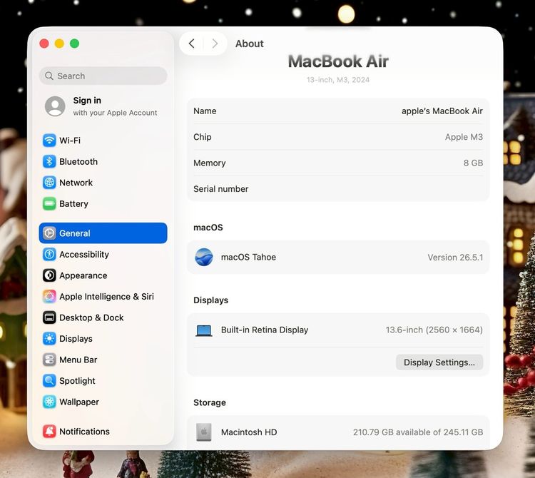 MacBook Air 13-inch M3 2024 Ram8GB SSD256GB Midnight apple care 5 October 2026 รูปที่ 12