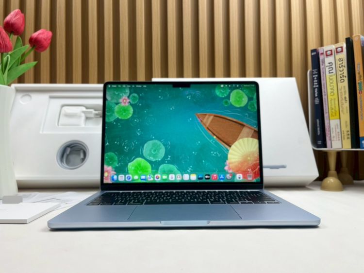 แมค โอเอส 16 กิกะไบต์ อื่นๆ ใช่ MacBook Air 13.6-inch M4 2025 Ram16GB SSD256GB SkyBlue apple care 24 March 2027 