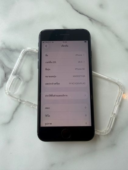 iPhone SE 128GB สีดำ รองรับ ios26 ใส่ได้2ซิม เครื่องศูนย์ไทย เดิมๆทุกอย่าง รูปที่ 2