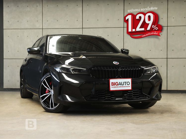 BMW Series 3 2023 330e Sedan ปลั๊กอินไฮบริด (PHEV) ไม่ติดแก๊ส เกียร์อัตโนมัติ ดำ