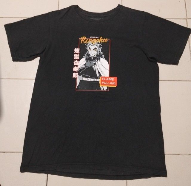 เสื้อยืด ดาบพิฆาตอสูร เสาหลักเพลิง เคียวจูโร่ เรนโกกุ Rengoku Kyojuro Kimetsu no Yaiba  วินเทจ รูปที่ 2
