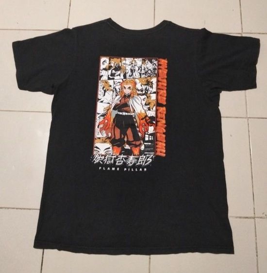 เสื้อยืด ดาบพิฆาตอสูร เสาหลักเพลิง เคียวจูโร่ เรนโกกุ Rengoku Kyojuro Kimetsu no Yaiba  วินเทจ รูปที่ 3