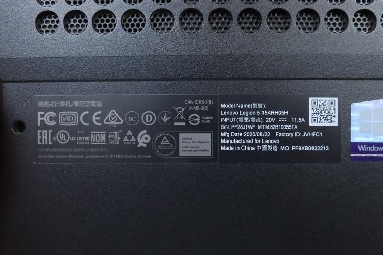 LENOVO LEGION 5 RYZEN 5 4600H.RTX2060  RAM16.512GB รูปที่ 13