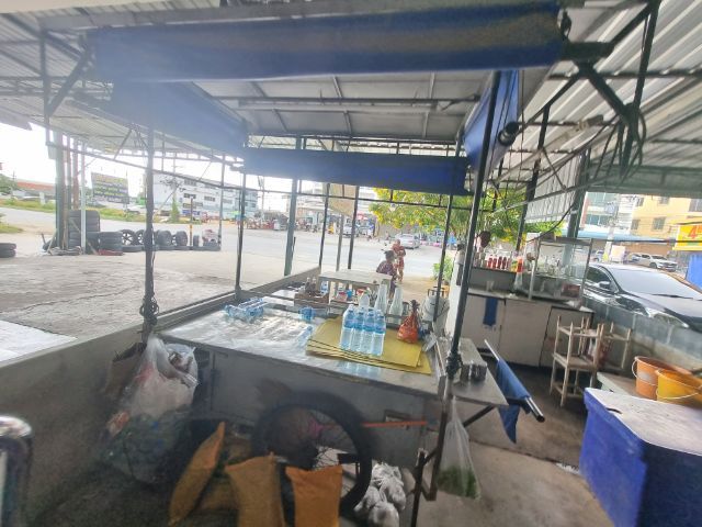 อุปกรณ์ร้านก๋วยเตี๋ยว รถเข็นขายของมีผ้าใบริบด้าน