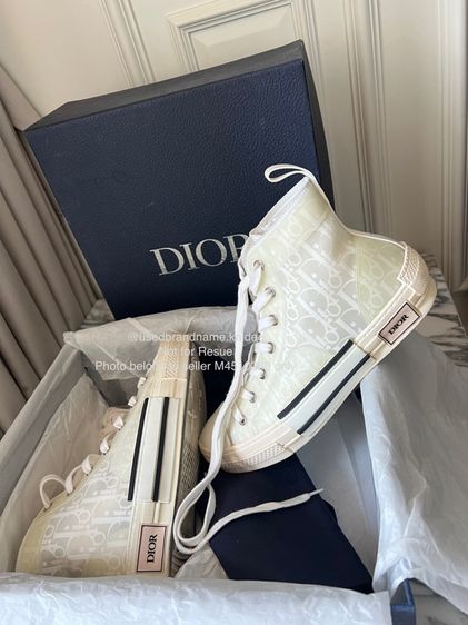 ขาว อื่นๆ รองเท้าผ้าใบ UK 6 | EU 39 1/3 | US 7.5 Used Dior B23 Oblique Transparent White Sneakers 