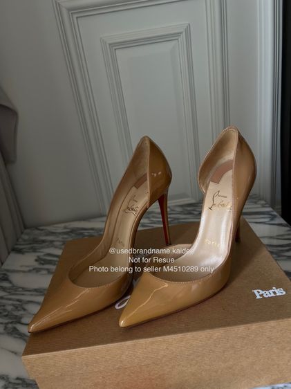 รองเท้าส้นสูง เนื้อ หนังแท้ UK 4.5 | EU 37 1/3 | US 6 Used Christian Louboutin พื้นแดงในตำนาน 4 นิ้ว