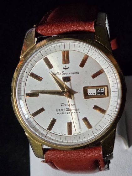 นาฬิกา Seiko Sportsmatic Deluxe เรือนทอง รูปที่ 3