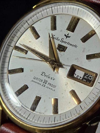 นาฬิกา Seiko Sportsmatic Deluxe เรือนทอง รูปที่ 2