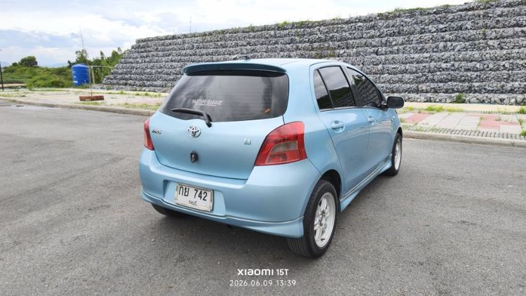 Toyota Yaris 2006 1.5 E Sedan เบนซิน ไม่ติดแก๊ส เกียร์ธรรมดา ฟ้า รูปที่ 3
