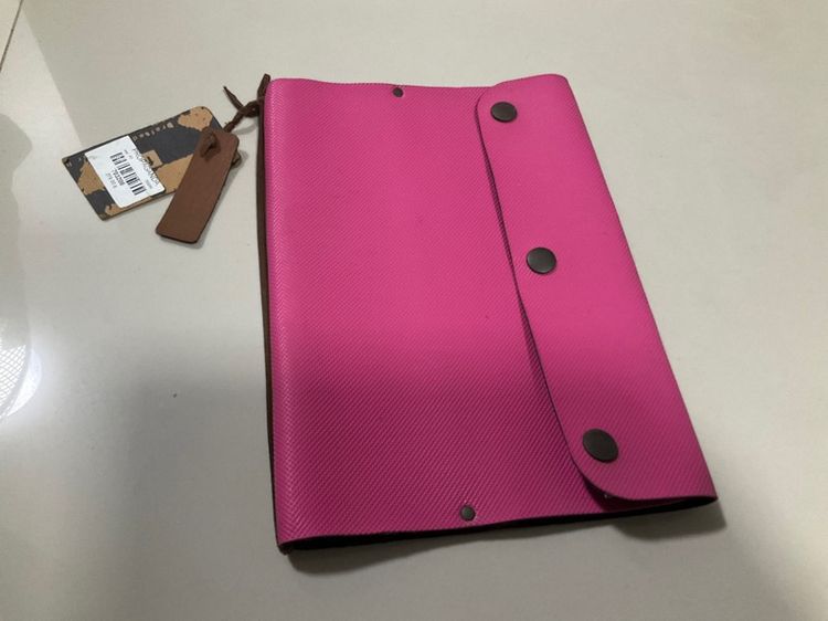 กระเป๋าใส่สมุด สีบานเย็น ขนาด 15x21 ซม (เปิด 21x35.5ซม)