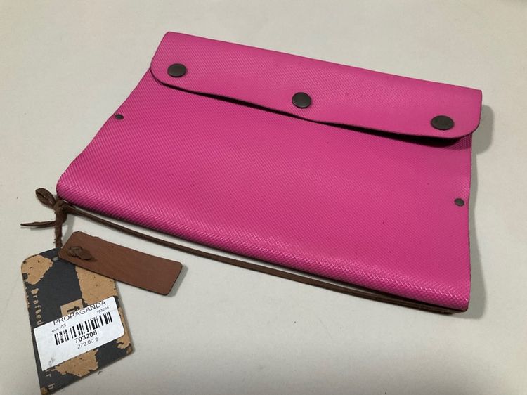 กระเป๋าใส่สมุด สีบานเย็น ขนาด 15x21 ซม (เปิด 21x35.5ซม) รูปที่ 2