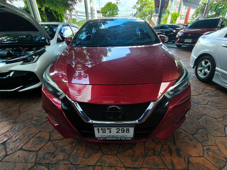 Nissan Almera 2020 1.0 V Sedan เบนซิน ไม่ติดแก๊ส เกียร์อัตโนมัติ แดง รูปที่ 2