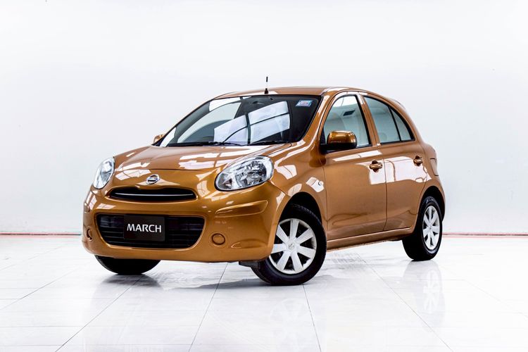 Nissan March 2012 1.2 E Sedan เบนซิน ไม่ติดแก๊ส เกียร์อัตโนมัติ ส้ม