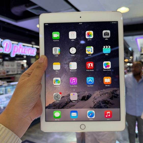 Apple 128 GB iPad Air2 128GB สีทอง ใส่ซิม(CellularและWiFi) เครื่องศูนย์ โมเดลTH สภาพสวยมาก🔥🔥