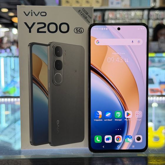 ViVO Y200 5G 512GB สีเงิน เครื่องศูนย์ สภาพสวยมาก จอ6.67นิ้ว แรม12รอม512 Snap4 Gen2 กล้อง50ล้าน(2ตัว) ครบยกกล่อง🔥🔥