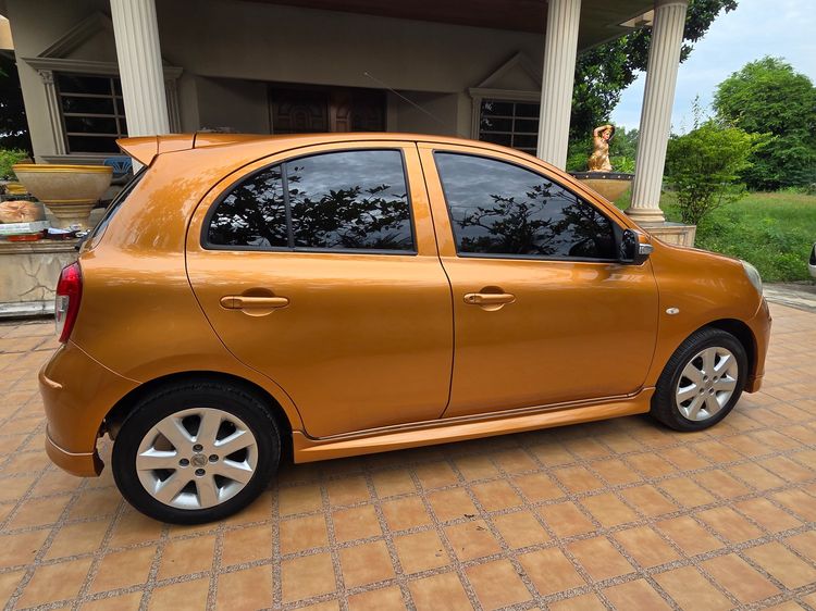 Nissan March 2010 1.2 E Sedan เบนซิน ไม่ติดแก๊ส เกียร์อัตโนมัติ ส้ม รูปที่ 2