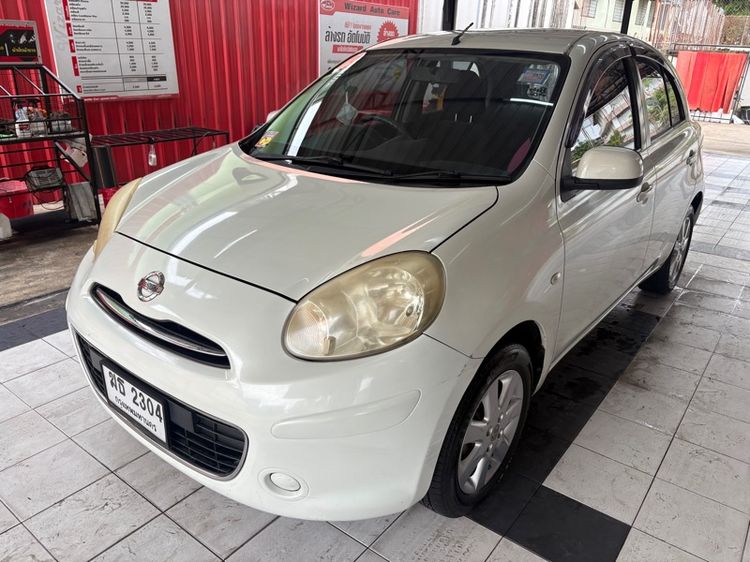 Nissan March 2012 1.2 EL Sedan เบนซิน ไม่ติดแก๊ส เกียร์อัตโนมัติ ขาว รูปที่ 2