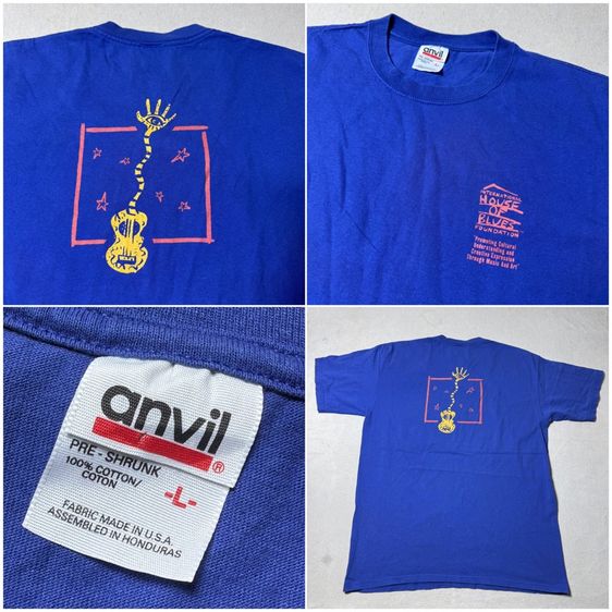 เสื้อยืด House​ of Blues by Anvil Size L