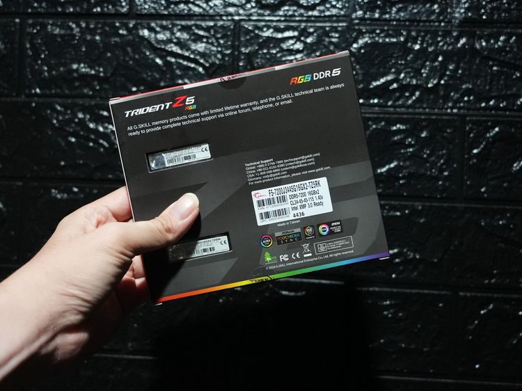 ขายต่อแรม G.Skill Trident Z5 RGB Black DDR5 7200MTs 32GB (2x16GB) มือหนึ่ง รูปที่ 2