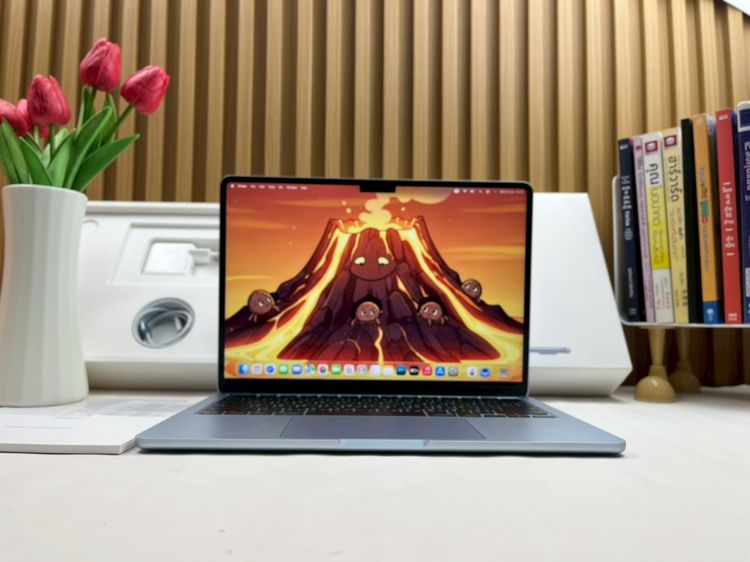 แมค โอเอส 16 กิกะไบต์ อื่นๆ ใช่ MacBook Air 13.6-inch M4 2025 Ram16GB SSD256GB SkyBlue apple care 29 April 2027 