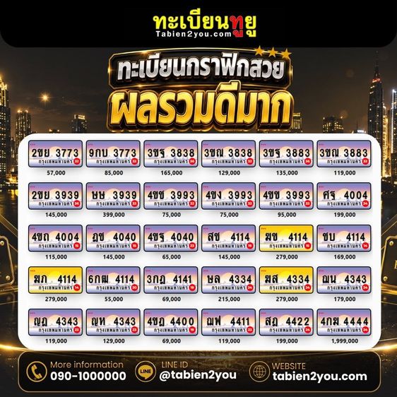 ทะเบียนรถผลรวมดี ทะเบียนประมูลผลรวมดี รูปที่ 9