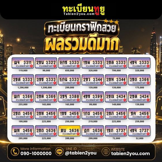 ทะเบียนรถผลรวมดี ทะเบียนประมูลผลรวมดี รูปที่ 10