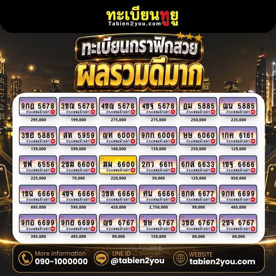 ทะเบียนรถผลรวมดี ทะเบียนประมูลผลรวมดี รูปที่ 7